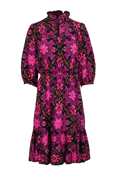 Current Boutique-Milly - Purple, Pink, & Green Paisley Print Dress Sz 6