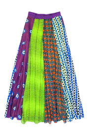 Current Boutique-Mimi Liberte - Purple, Blue, & Green Multi Print Maxi Skirt Sz 6