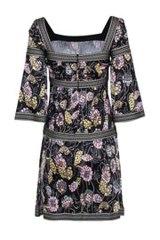 Current Boutique-Missoni - Black w/ Pink Floral Print Dress Sz 2