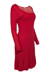 Current Boutique-Missoni - Bright Red Long Sleeve Knit Dress Sz 6