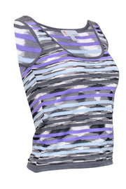 Current Boutique-Missoni - Grey, Purple, & Blue Knit Tank Top Sz 4