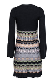 Current Boutique-Missoni - Grey w/ Multicolor Chevron Pattern Wool Blend Dress Sz 2