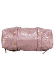 Current Boutique-Miu Miu - Beige Leather Gathered Satchel Bag
