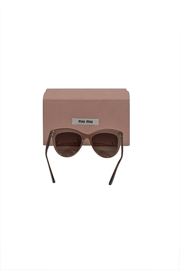 Current Boutique-Miu Miu - Beige Translucent Frames w/ Brown Lenses