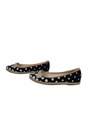 Current Boutique-Miu Miu - Black & White Polka Dot Espadrille Flats Sz 9