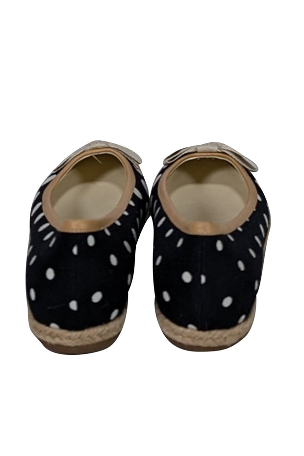 Current Boutique-Miu Miu - Black & White Polka Dot Espadrille Flats Sz 9