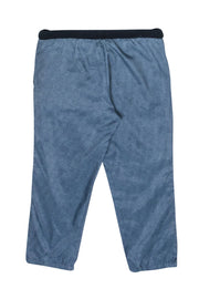 Current Boutique-Miu Miu - Blue Striped Track Pants w/ Side Zippers Sz 16