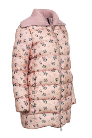 Current Boutique-Moncler - Light Pink Floral Print Puffer Coat Sz S