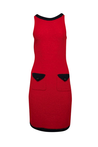 Current Boutique-Moschino - Red Knit Wool Blend Knit Dress Sz XS