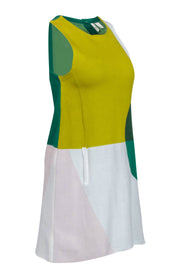 Current Boutique-Moth - Yellow, Green, & White Knit Sleeveless Dress Sz S