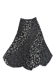 Current Boutique-Moussy - Black & White Floral Maxi Skirt Sz 2