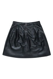 Current Boutique-Muubaa - Black Leather A-line Skirt Sz 8
