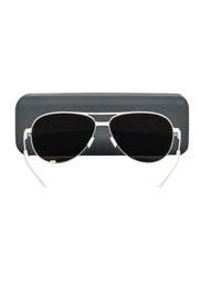 Current Boutique-Mykita - Ivory Aviators w/ Bronze Reflective Lens Sunglasses