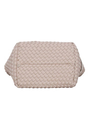 Current Boutique-Naghedi - Beige Soft Woven Top Handle Bag w/ Strap