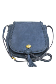 Current Boutique-Nanette Lepore - Denim Blue Pebbled Leather "Santa Ana" Crossbody Bag