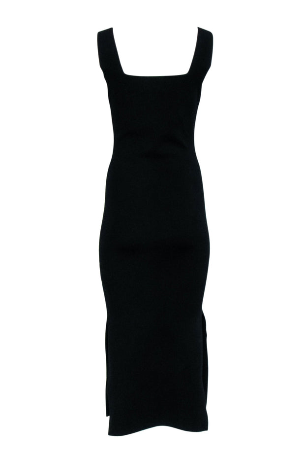 Current Boutique-Nanushka - Black Stretch Knit Sleeveless Midi Dress Sz S