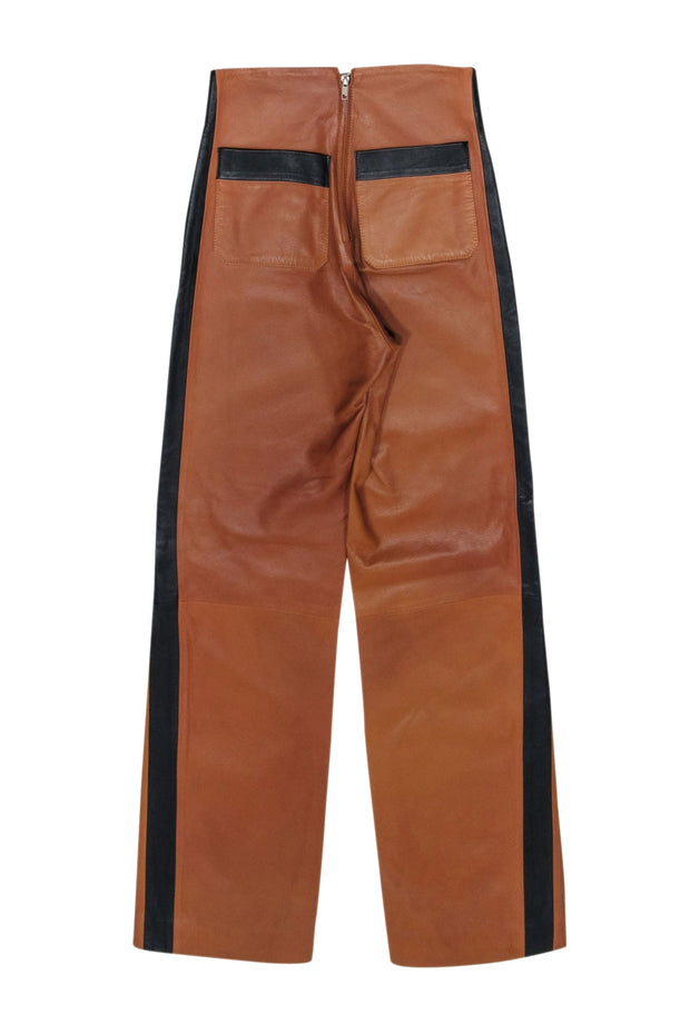 Current Boutique-Napoleon - Tan & Black Leather Pants Sz XS