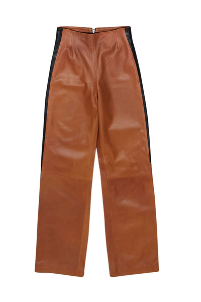 Current Boutique-Napoleon - Tan & Black Leather Pants Sz XS