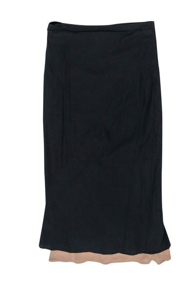 Current Boutique-Narciso Rodriguez - Black Strecth Fitted Skirt Sz 6