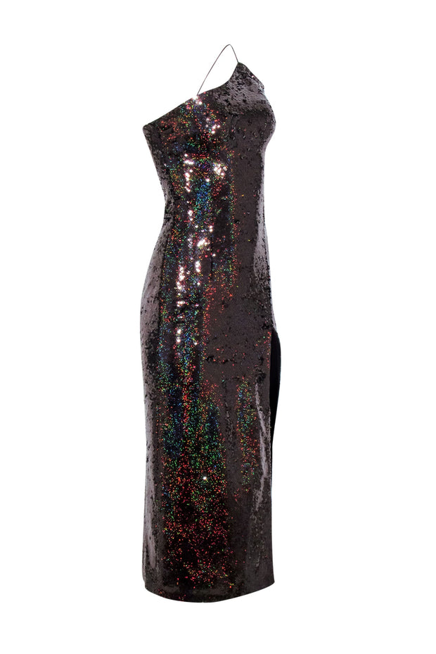 Current Boutique-New Arrivals - Bronze Metallic Sequin Embellished Midi Dress Sz 2