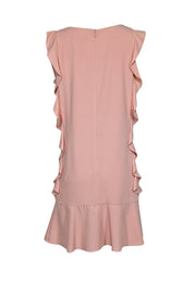 Current Boutique-Nicole Miller - Blush Pink Ruffled Sleeveless Dress Sz 12