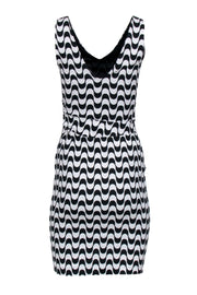Current Boutique-Nicole Miller - Retro Black & White Sleeveless Tuck Waist Dress Sz 2