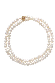 Current Boutique-No Label - Genuine Pearl Necklace w/ 14k Gold Closure