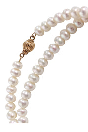 Current Boutique-No Label - Genuine Pearl Necklace w/ 14k Gold Closure