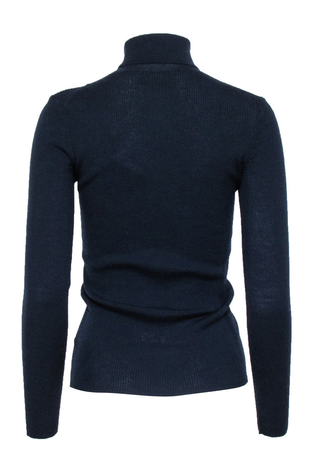 Current Boutique-Norse Projects - Navy Merino Wool Ribbed Knit Turtleneck Sweater Sz XS