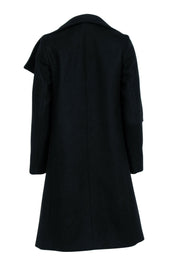 Current Boutique-OAK - Black Wool Coat w/ Oversized Collar Sz XS