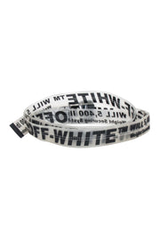 Current Boutique-Off-White - Transparent Rubber Belt w/ Black Lettering & Buckle One Size