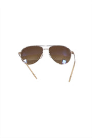 Current Boutique-Oliver Peoples - Gold Aviator Sunglasses w/ Tan Lenses