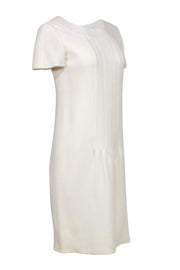Current Boutique-Oscar de la Renta - Ivory Short Sleeve Dress Sz 10