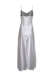 Current Boutique-Oscar de la Renta - White Sleeveless Lace Applique Slip Dress Sz M