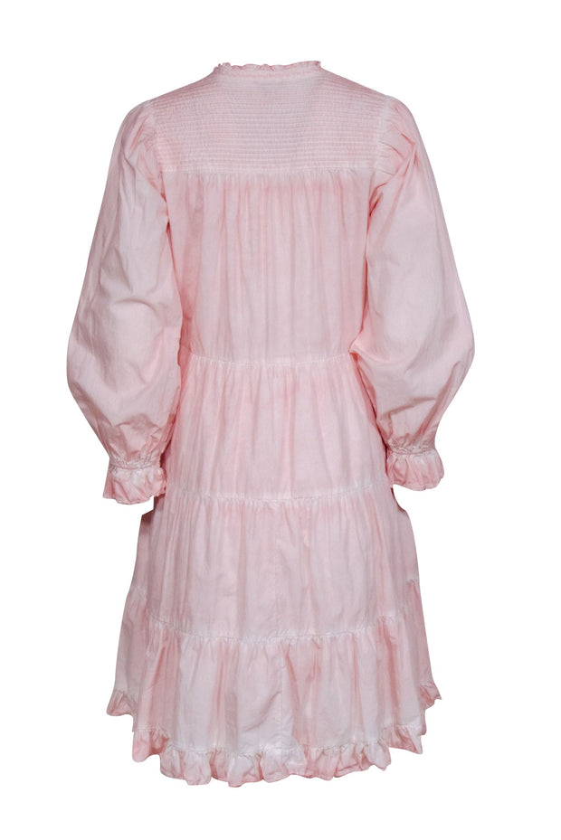 Current Boutique-Othilia - Light Pink Cotton Tiered Dress Sz S