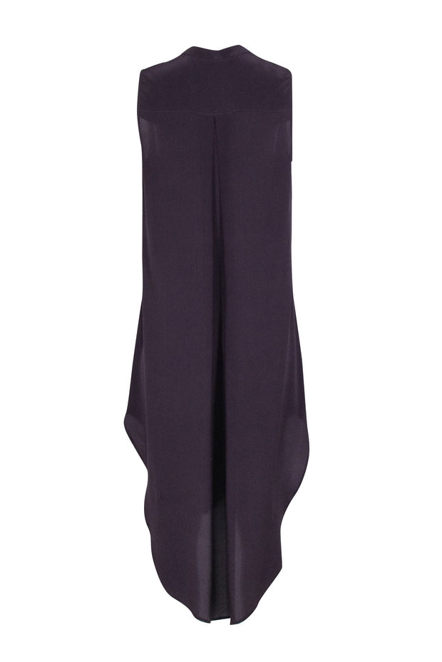 Current Boutique-Otte - Plum Silk Sleeveless "Ellen" Dress Sz M