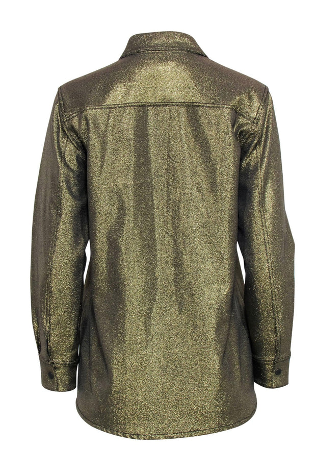 Current Boutique-Ottod' Ame - Gold Glitter Shirt Jacket Sz 6