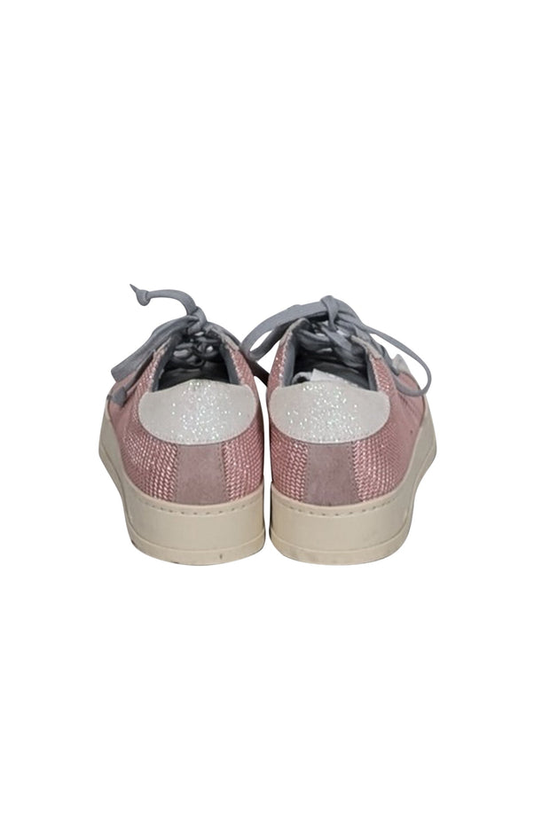 Current Boutique-P448 - Pink Knit Sneakers w/ White Trims Sz 8