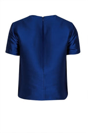 Current Boutique-P.A.R.O.S.H. - Cobalt Blue Short Sleeve Top Sz S