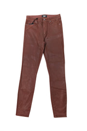 Current Boutique-Paige - Burgundy Dust Luxe Coated Houston Ankle Jeans Sz 6