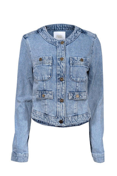 Current Boutique-Paige - Light Wash "Kiya" Denim Jacket Sz M