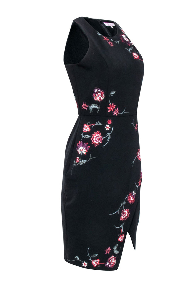 Current Boutique-Parker - Black Sleeveless Floral Embroidered Dress Sz S