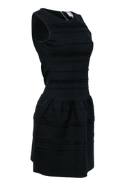Current Boutique-Parker - Black Sleeveless Ribbed Flared Dress Sz L