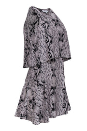 Current Boutique-Parker - Grey & Black Snakeskin Print Sleeveless Dress Sz 0
