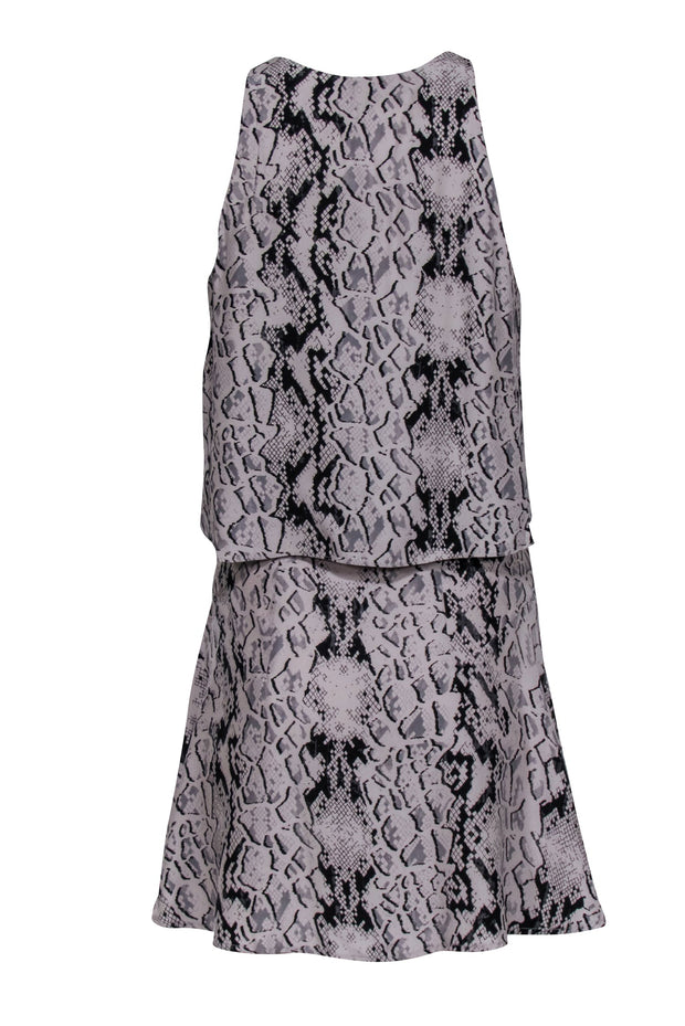 Current Boutique-Parker - Grey & Black Snakeskin Print Sleeveless Dress Sz 0