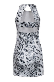 Current Boutique-Parker - Grey & White Leopard Print Sequin Sleeveless Dress Sz M