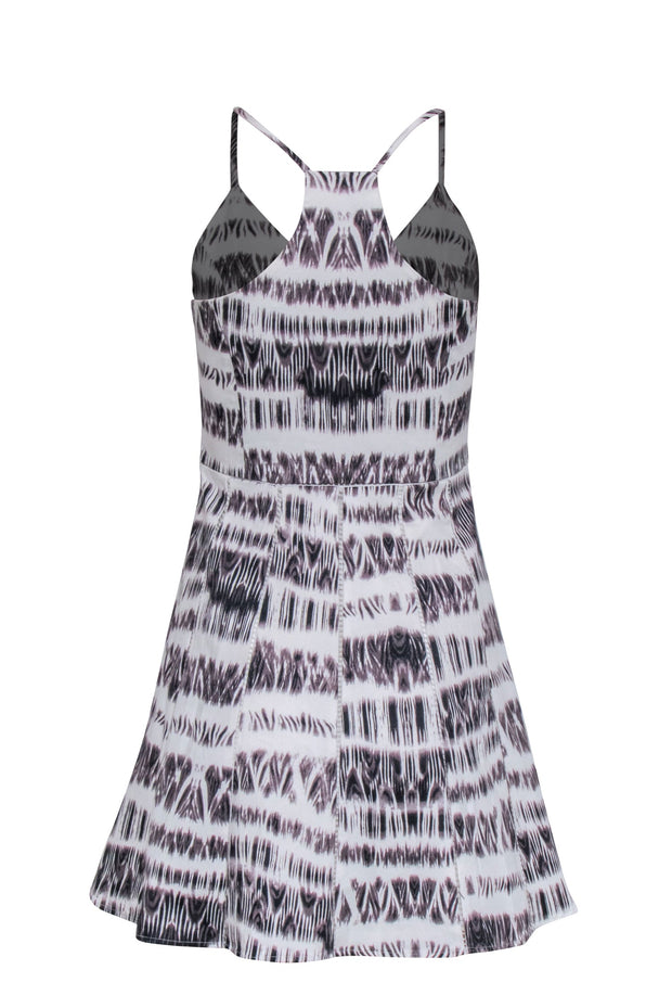 Current Boutique-Parker - White & Grey Print Sleeveless Dress Sz S