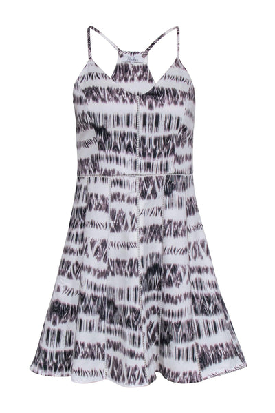 Current Boutique-Parker - White & Grey Print Sleeveless Dress Sz S