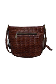 Current Boutique-Patricia Nash - Cognac Leather Woven Crossbody Bag