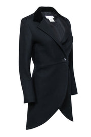 Current Boutique-Paul & Joe - Black Wool Tailcoat Style Jacket w/ Velvet Collar Sz 8